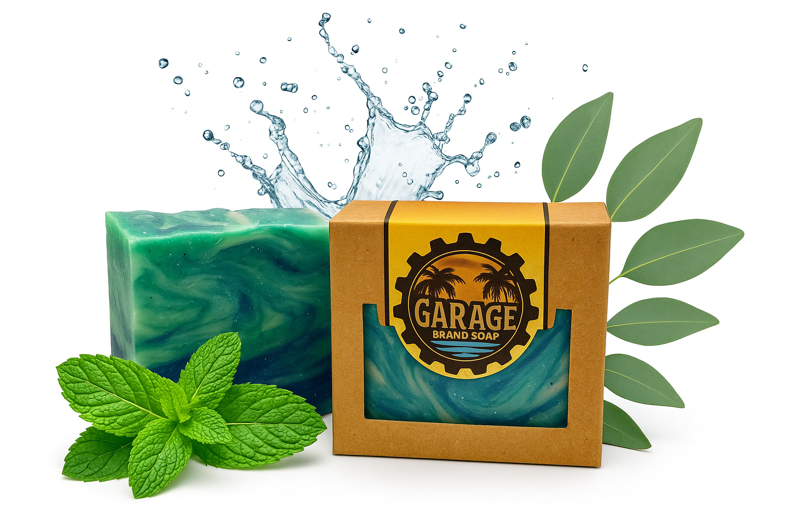 Winter Wave Handmade Bar Soap (Eucalyptus, Peppermint and Real Menthol Crystals)